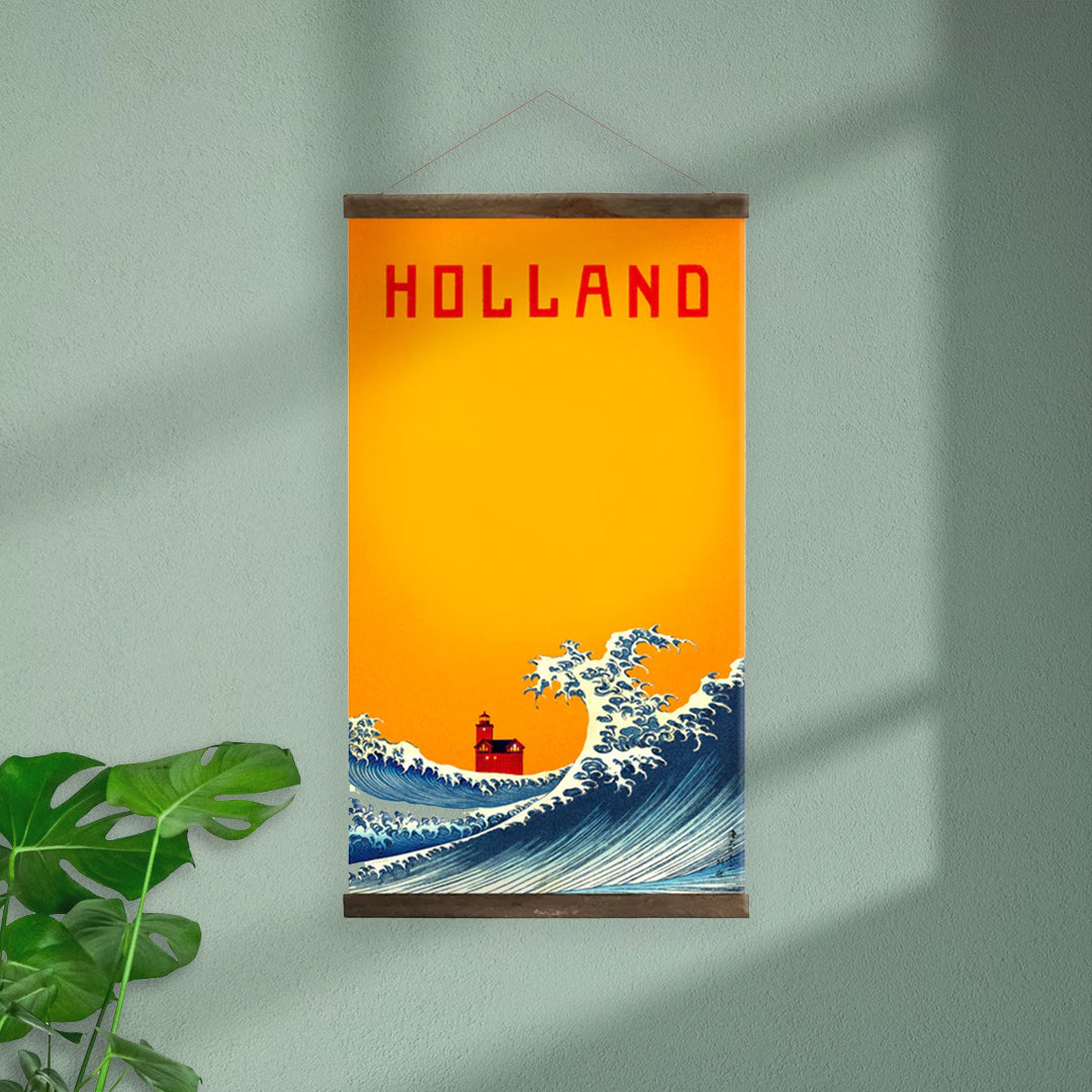 Holland - Big Red + Big Wave Hanging Print