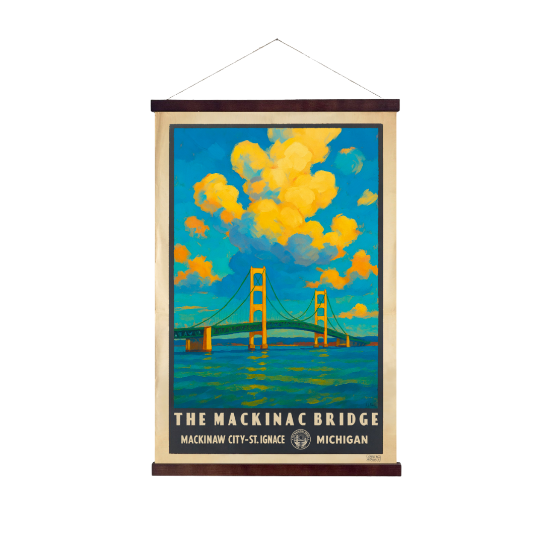 Mackinac Bridge Hanging Print