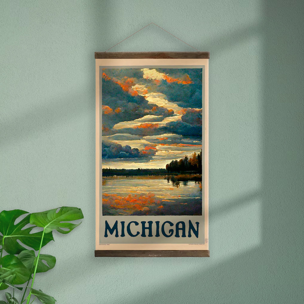 Michigan Sunset Hanging Print