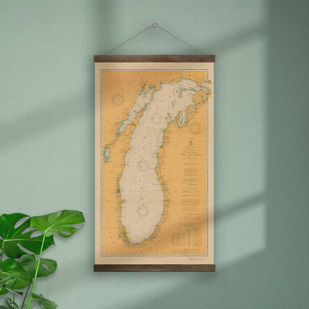 Lake Michigan 1909 Hanging Print