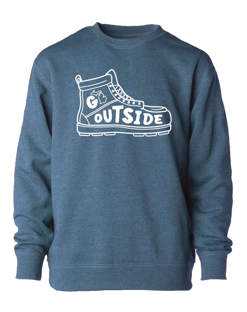 Go Outside Youth Crewneck Sweatshirt