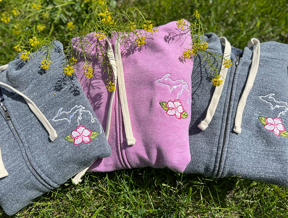 Women's Apple Blossom Zip Hoodie (CLOSEOUT)