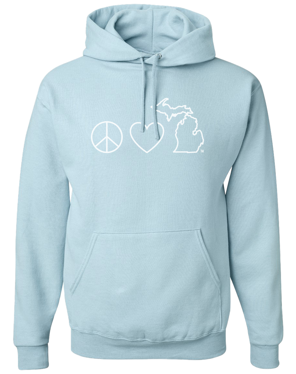 Peace Love Michigan Hoodie