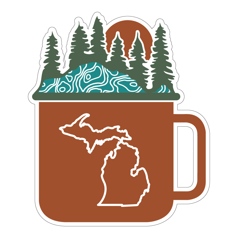 Cup of Michigan Die-Cut Sticker
