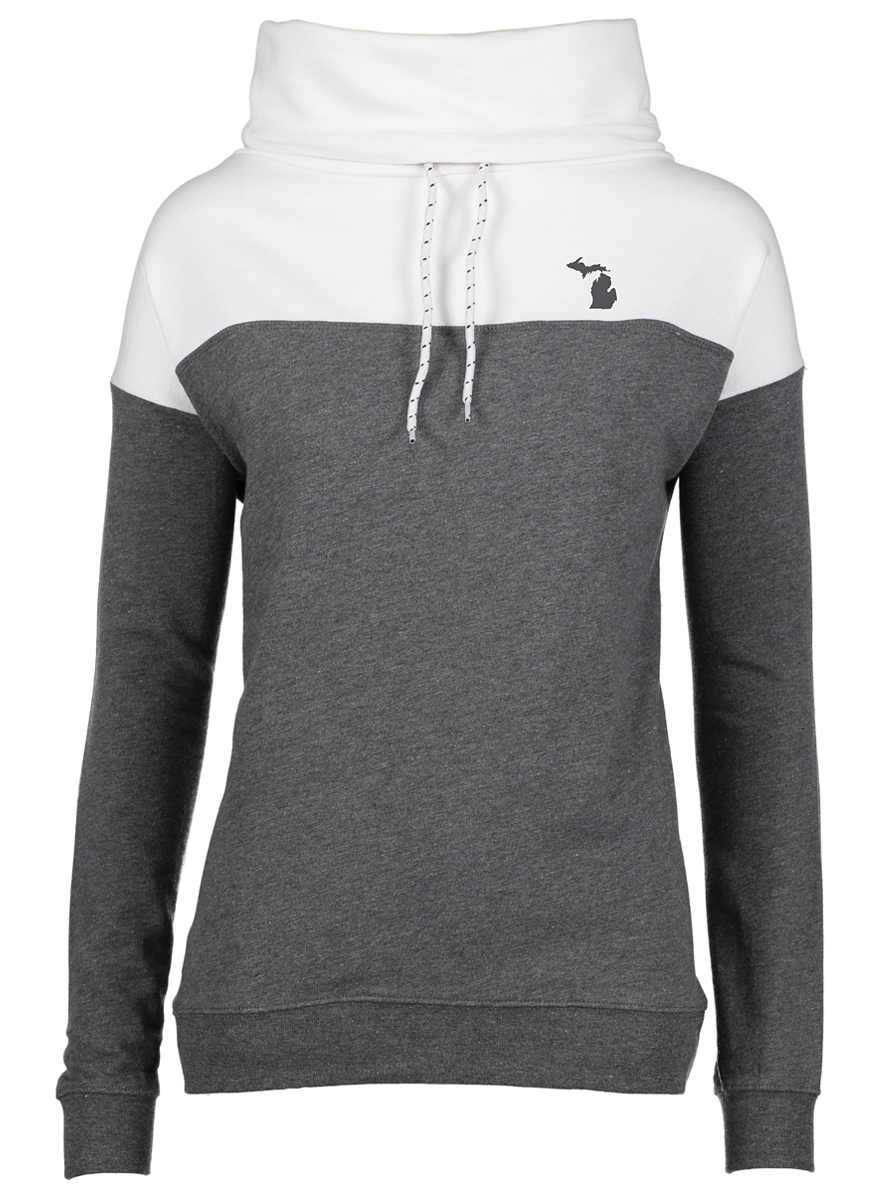 Women's Colorblock Cowl Neck Pullover