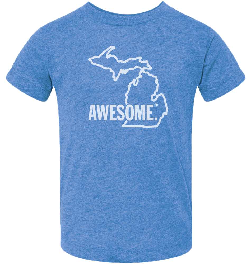 Michigan Awesome State Outline Kids T-Shirt