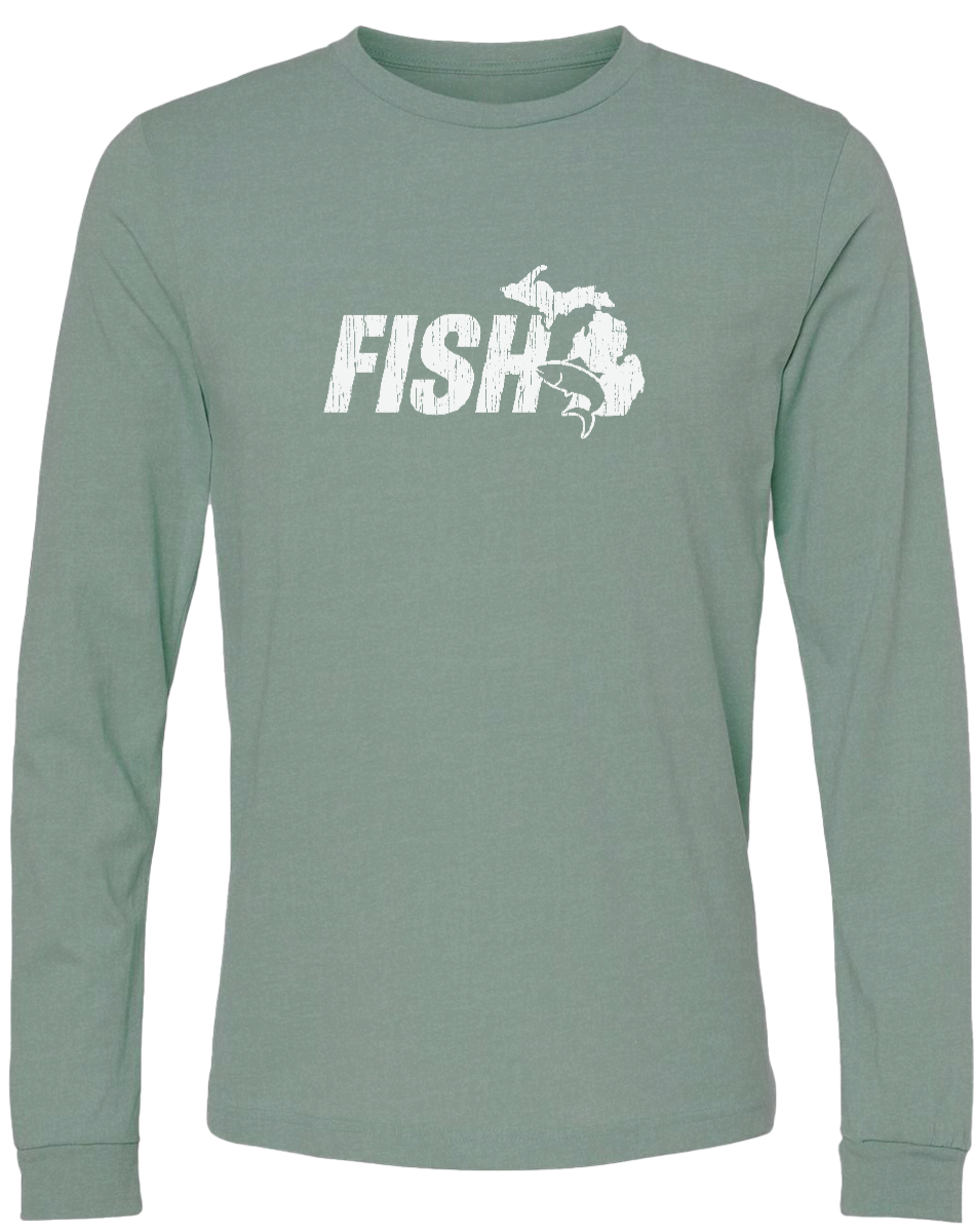 Fish Mi Long Sleeve T-Shirt Heather Mauve / Medium