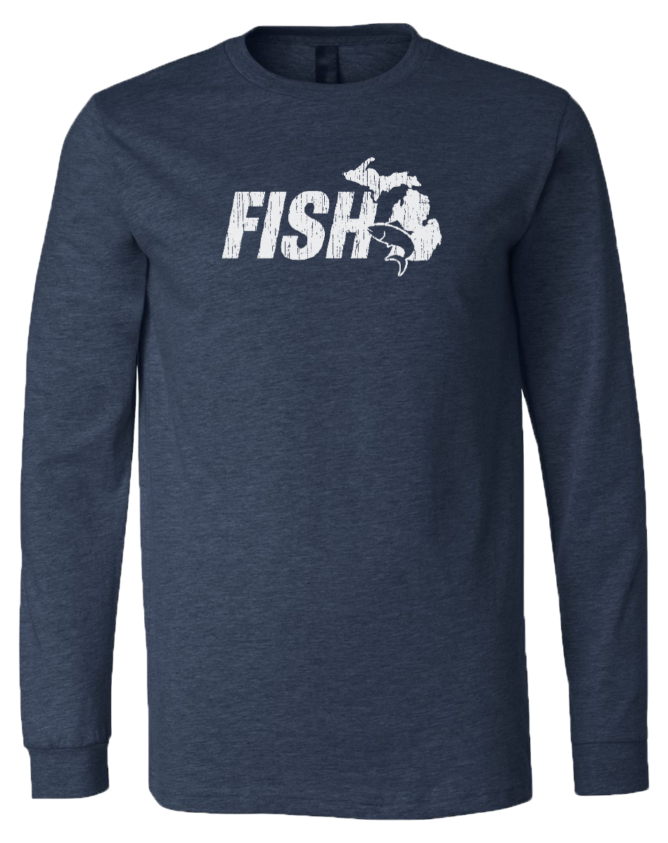 Michigan Fishing Long Sleeve T-Shirt