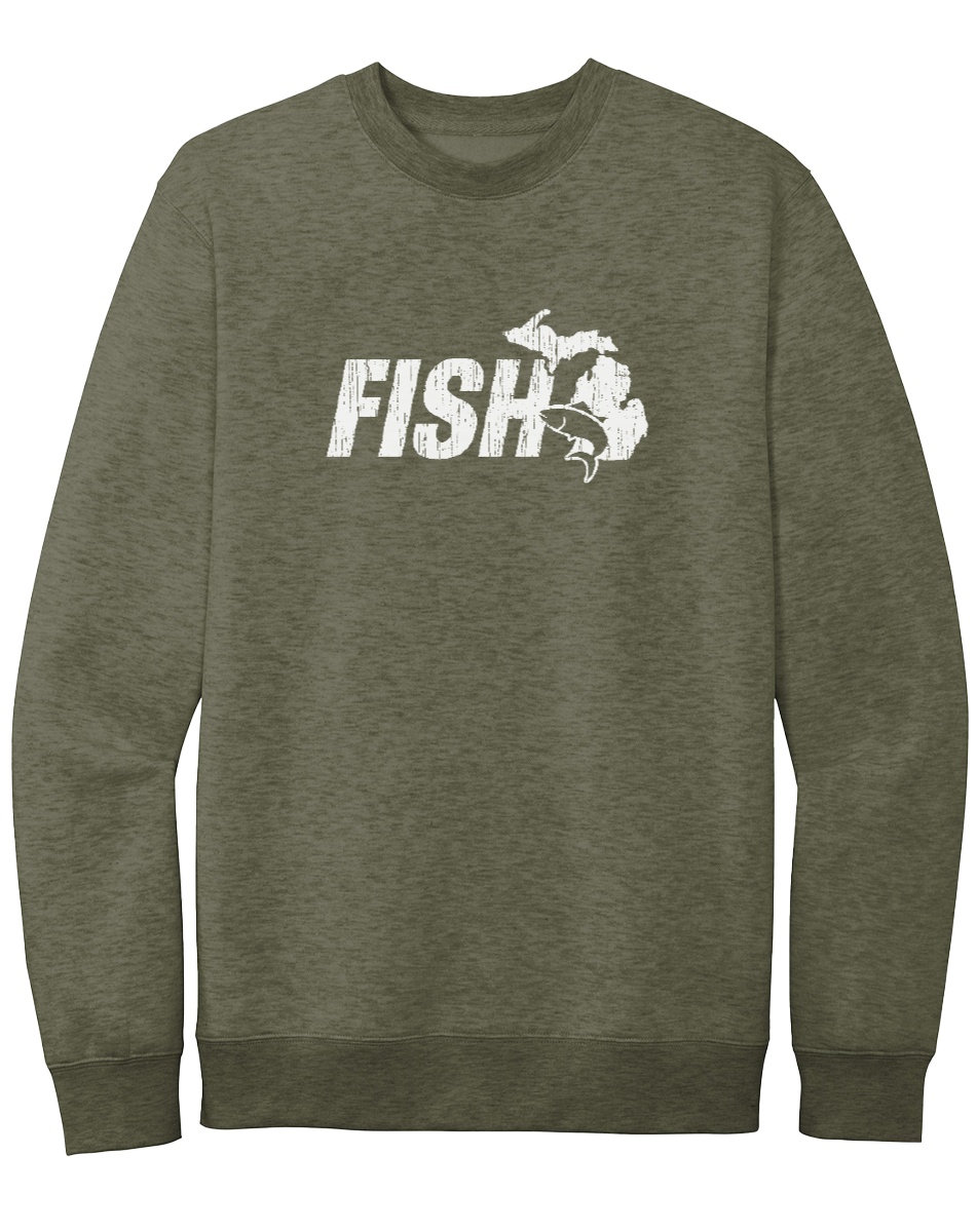Fish Michigan Crewneck Sweatshirt