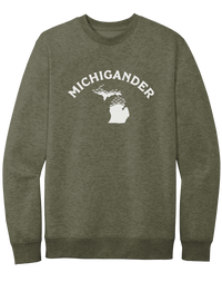 Michigander Crewneck Sweatshirt Michigan Awesome