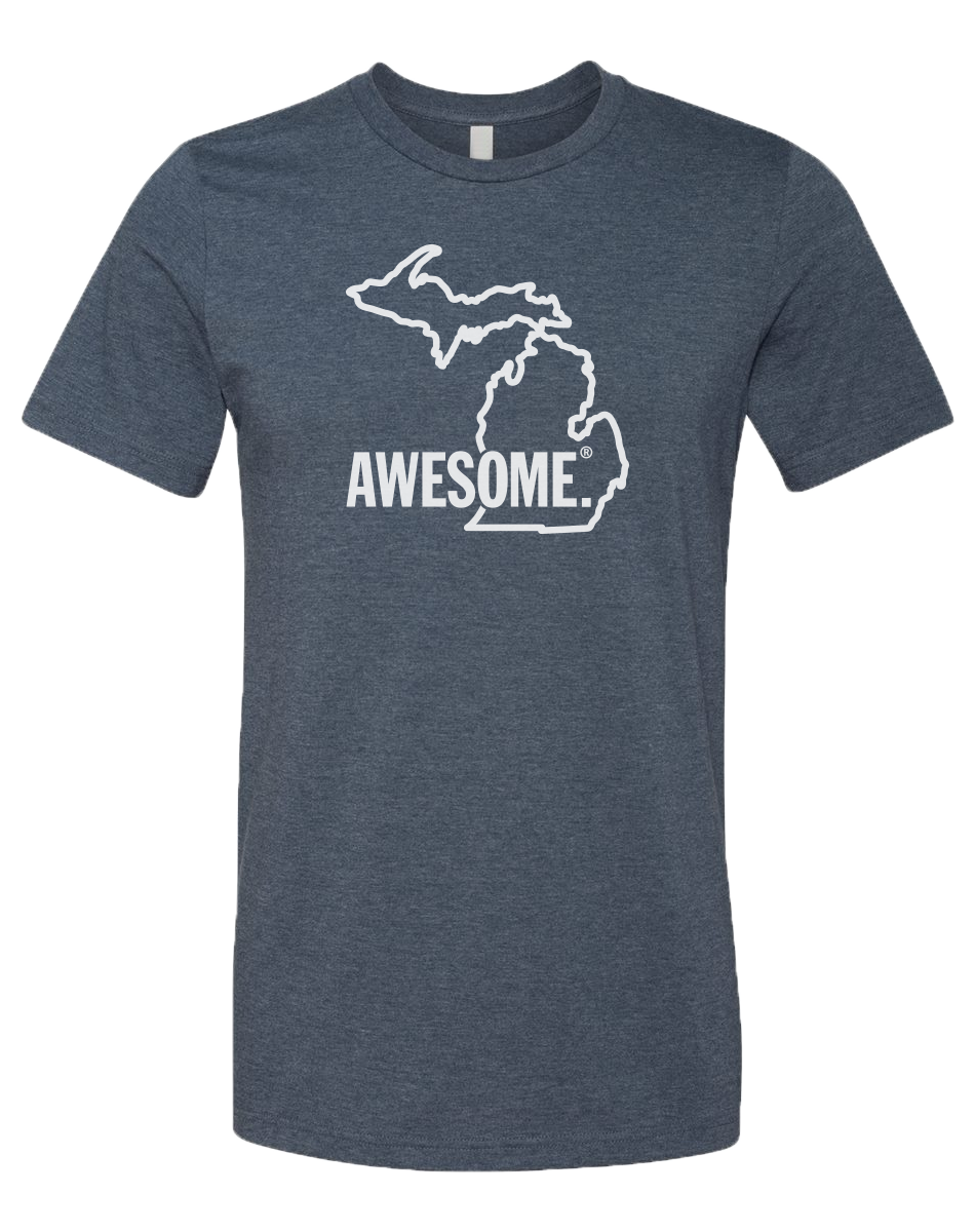 Michigan Awesome State Outline Unisex T-Shirt