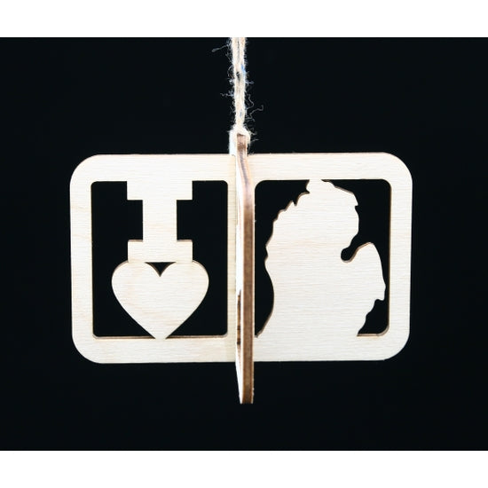 I Love Michigan 3D Christmas Ornament