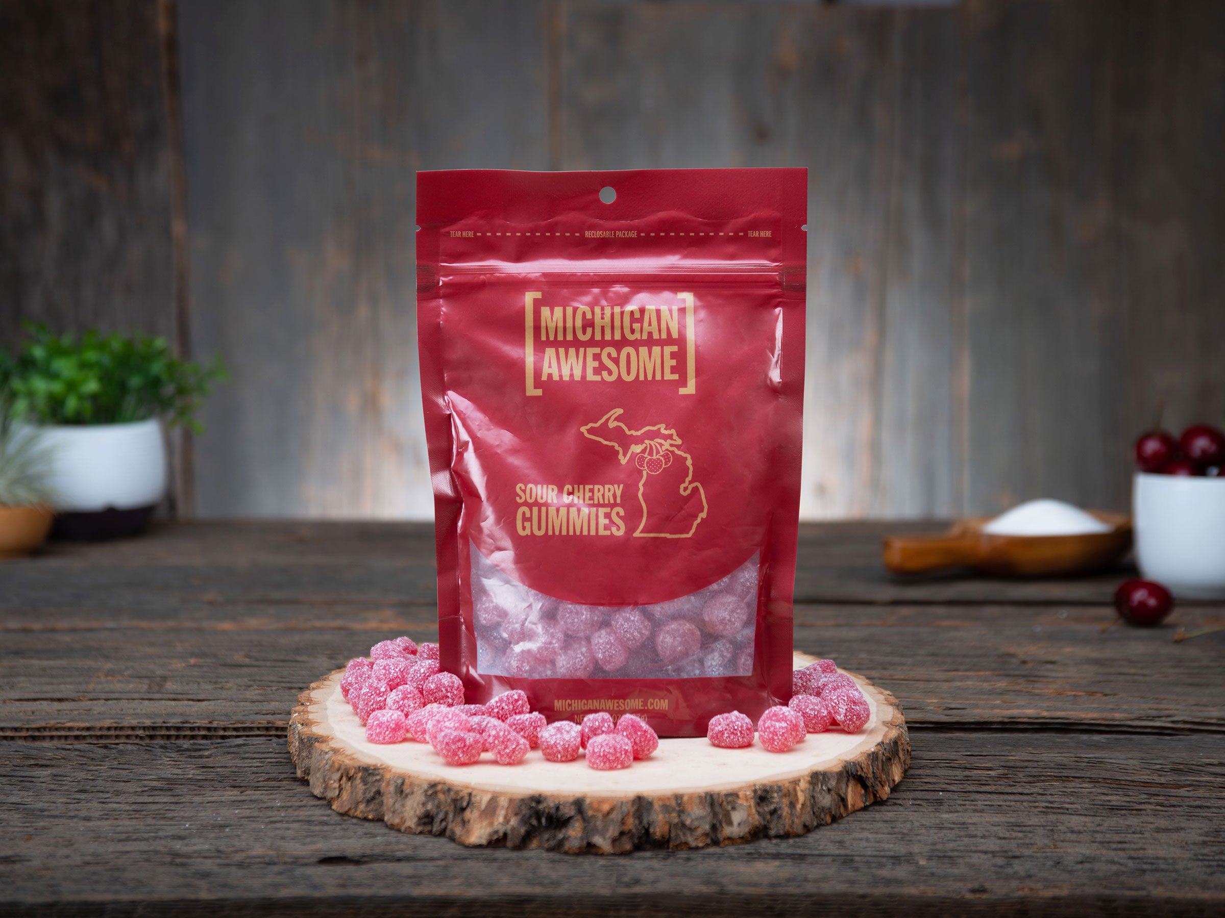 Sour Twin Cherries Gummies, Deliciously Tart Sour Twin Cherries Gummies, Deliciously Tart