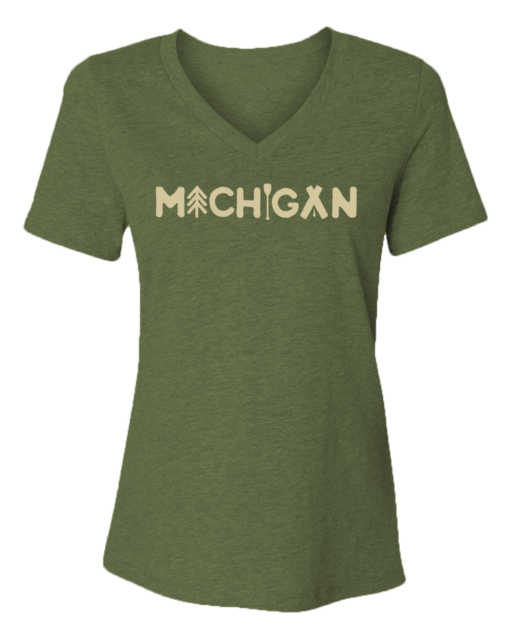 Michigan Outdoors Women's V-Neck Tee