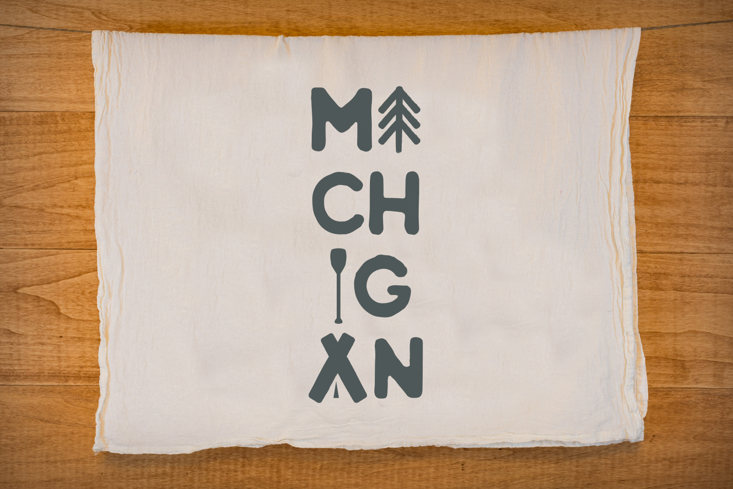 Michigan Outdoors Tea Towel