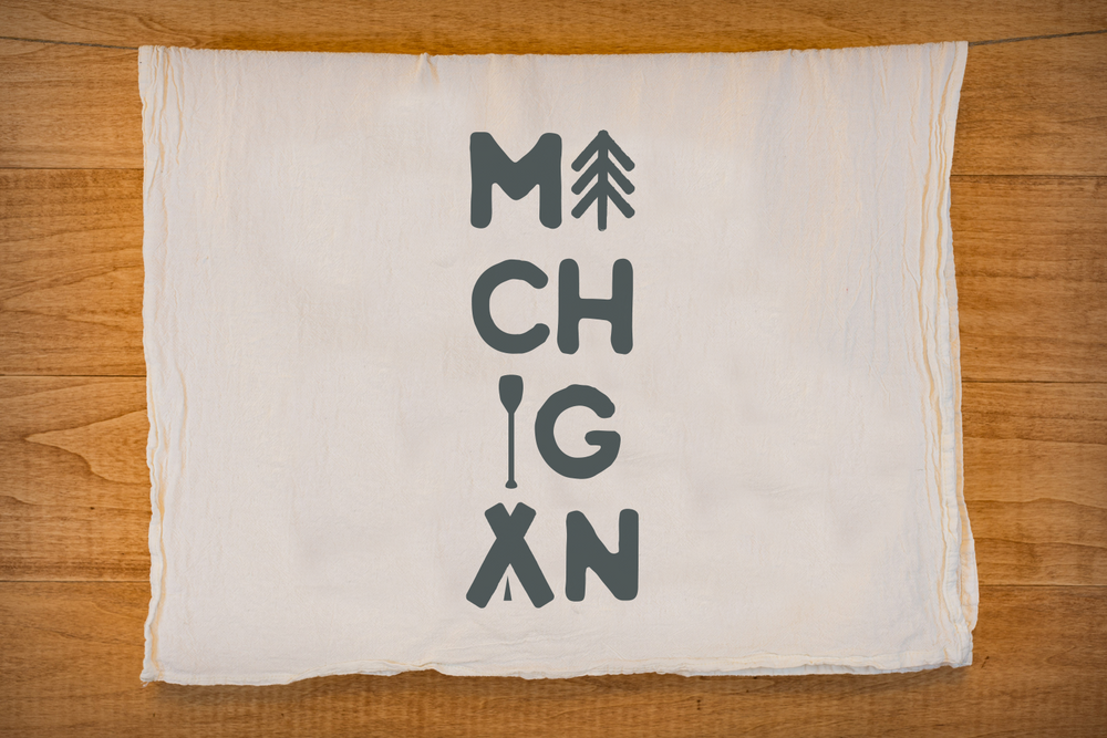 Michigan Outdoors Tea Towel