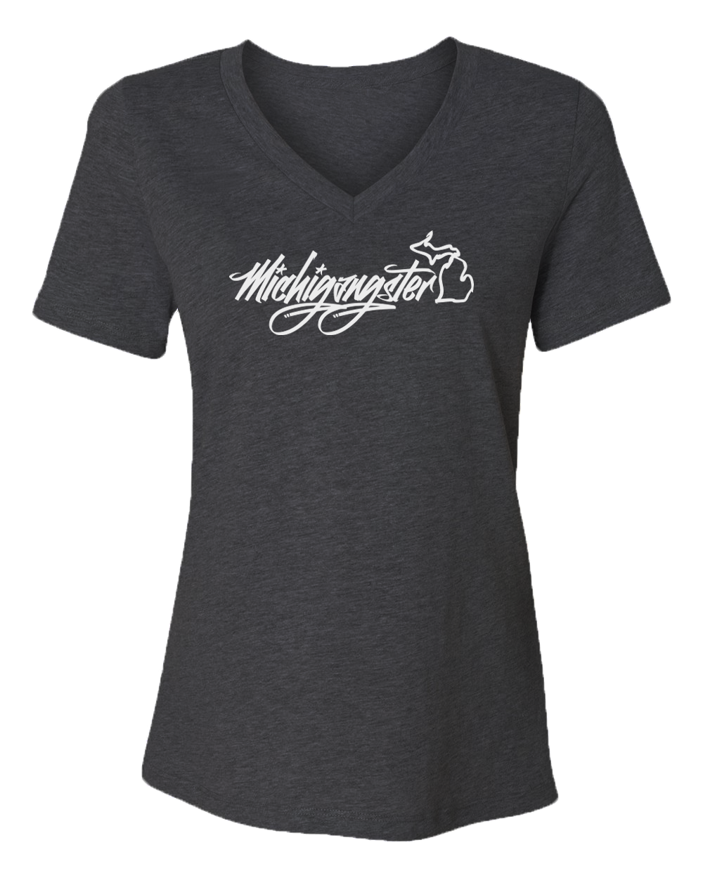 Michigangster Graffiti Women's V-Neck Tee