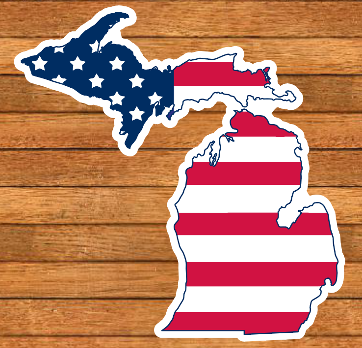 Michigan Patterns Die-Cut Sticker (CLOSEOUT)