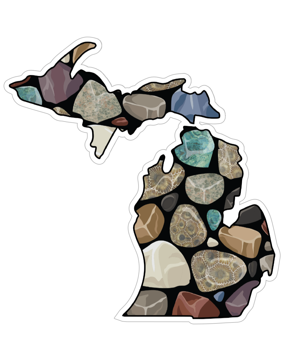 Michigan Rockhound Die-Cut Sticker