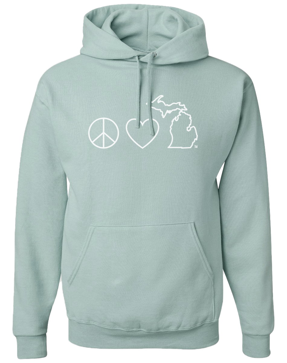 Peace Love Michigan Hoodie