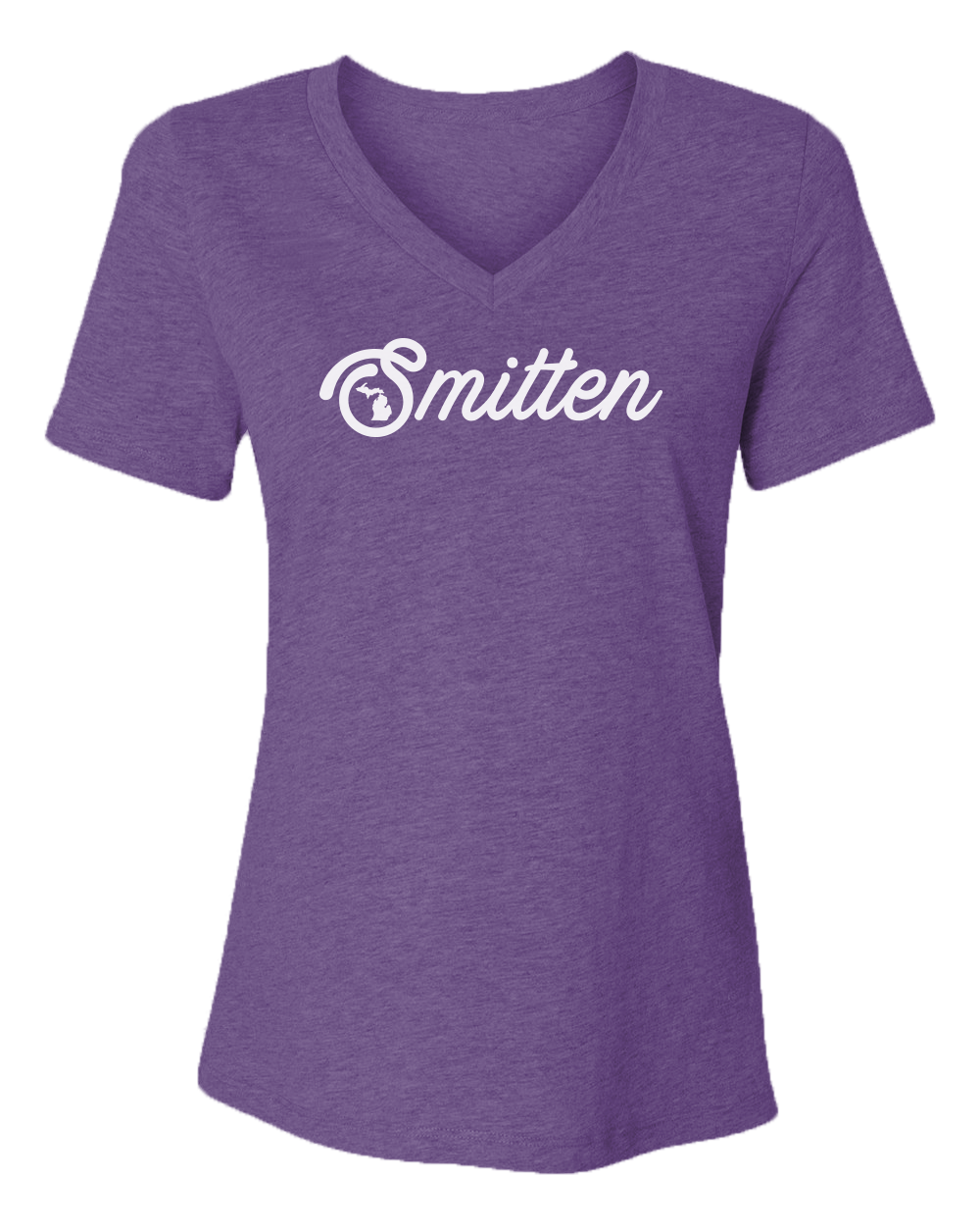 Smitten Script Women's V-Neck Tee