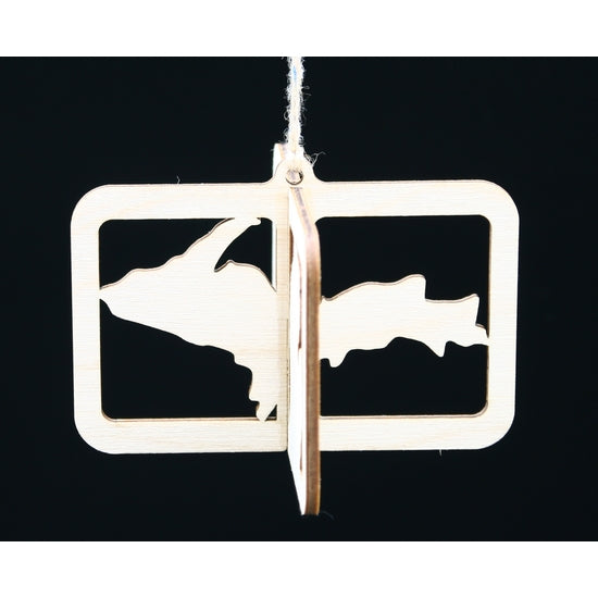 I Love Michigan 3D Christmas Ornament