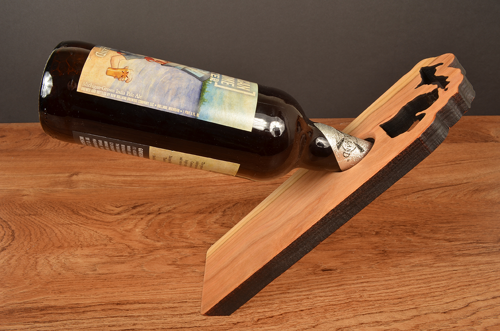 Michigan Wine Bottle Stand