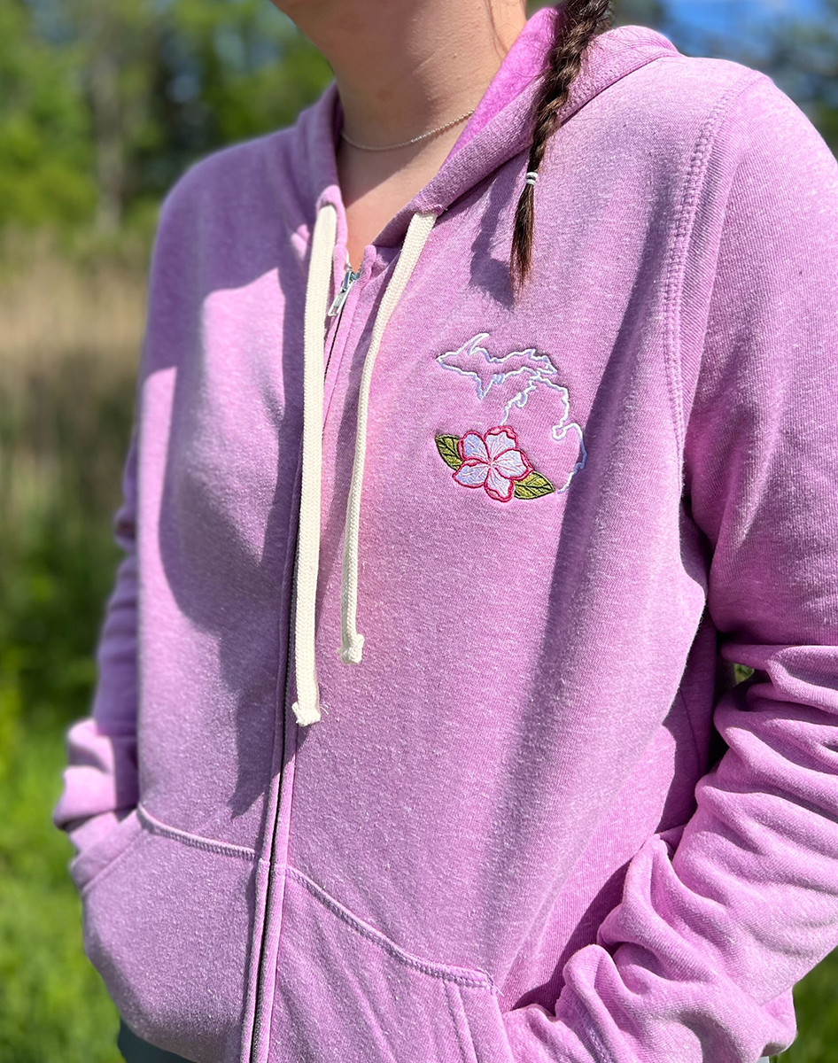 Women's Apple Blossom Zip Hoodie (CLOSEOUT)