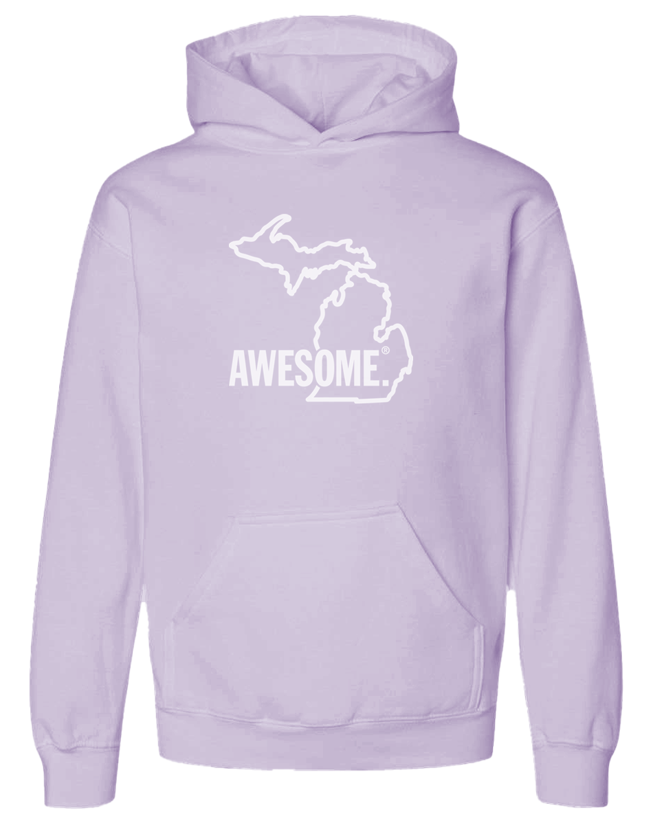Michigan Awesome State Outline Youth Hoodie