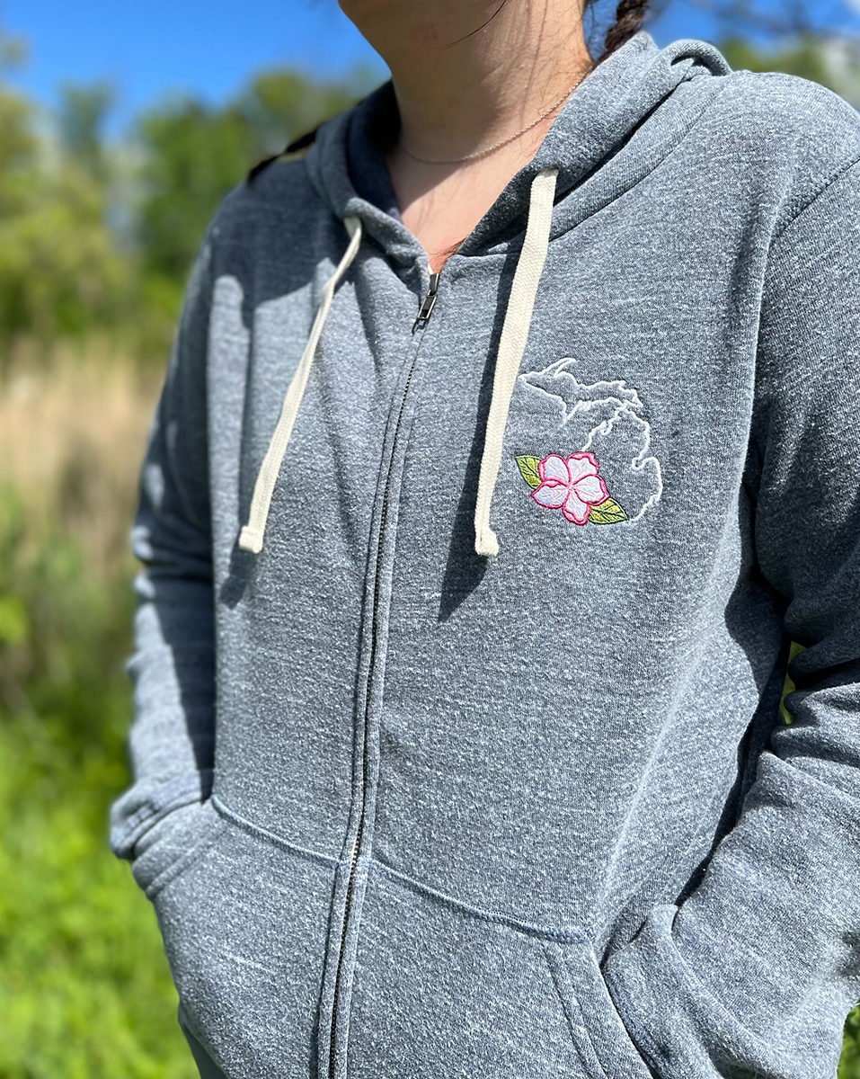 Women's Apple Blossom Zip Hoodie (CLOSEOUT)