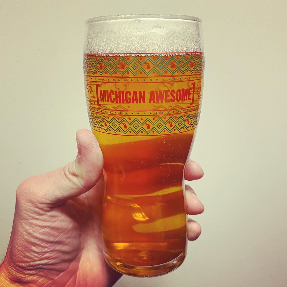 Michigan Awesome Christmas Pilsner Glass