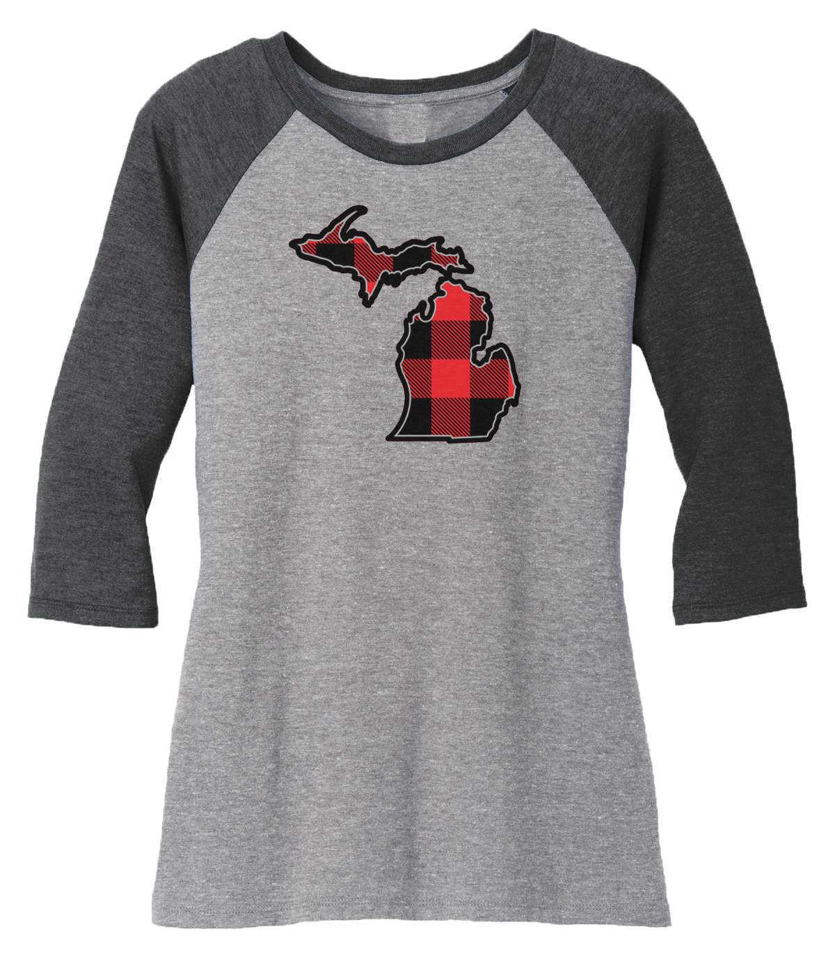 Women's Buffalo Plaid Baseball Tee (CLOSEOUT)